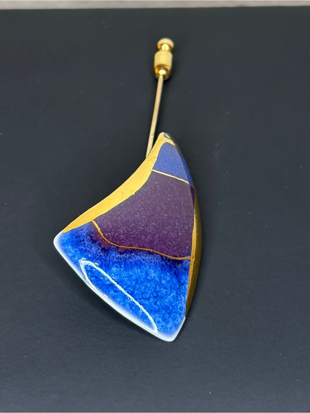 Vintage 80’s Abstract Enamel Hat Pin or Lapel Pin